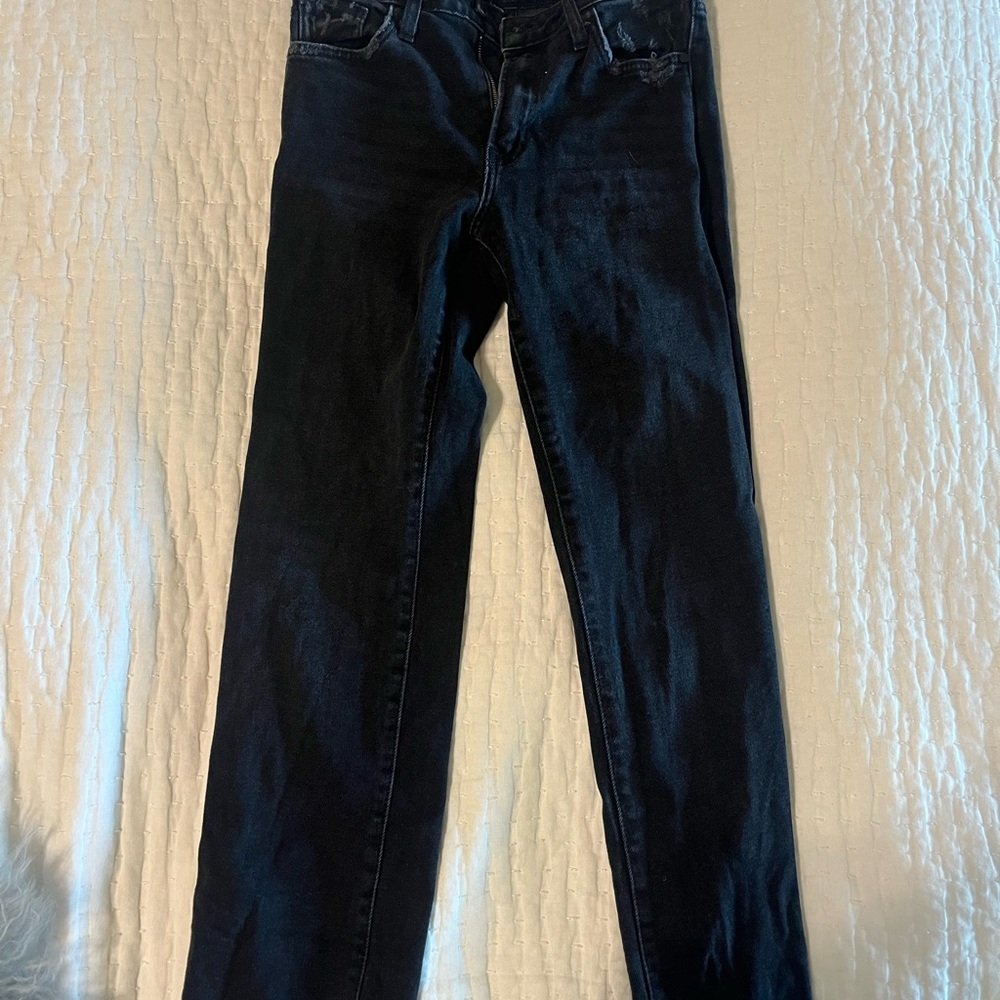 Just Black Straight Leg Black Jeans Versatile Style